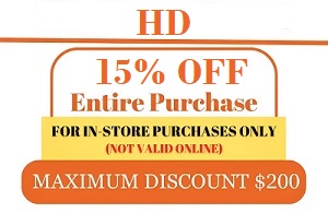 15% HD coupon instore only 15% HD coupon